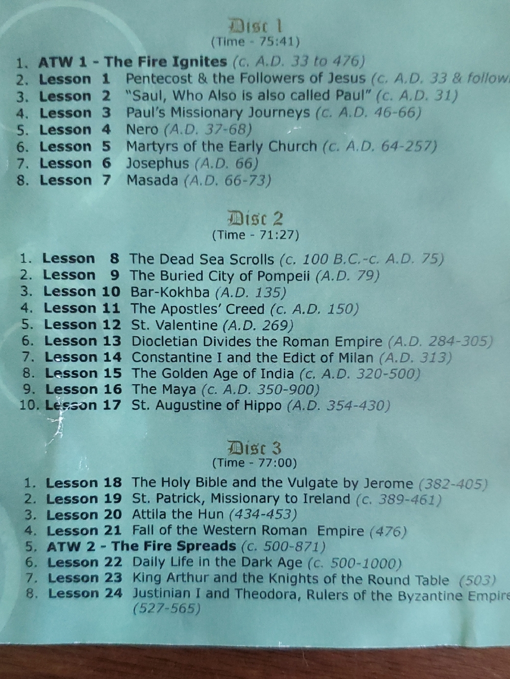 The Mystery of History Volume II CD Set- The Early Church And The Middle Ages - Picture 5 of 8